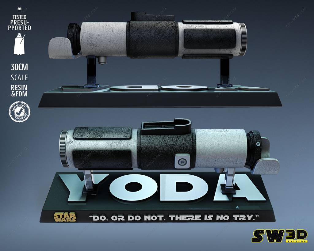 P站图纸印象馆 SW3D 星球大战 尤达大师的光剑 SW3D 星球大战 尤达大师的光剑