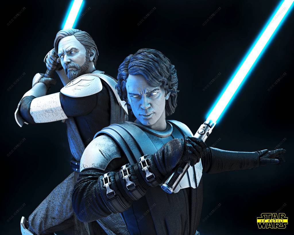 P站图纸印象馆 SW3D 星球大战 阿纳金和欧比旺 SW3D 星球大战 阿纳金和欧比旺