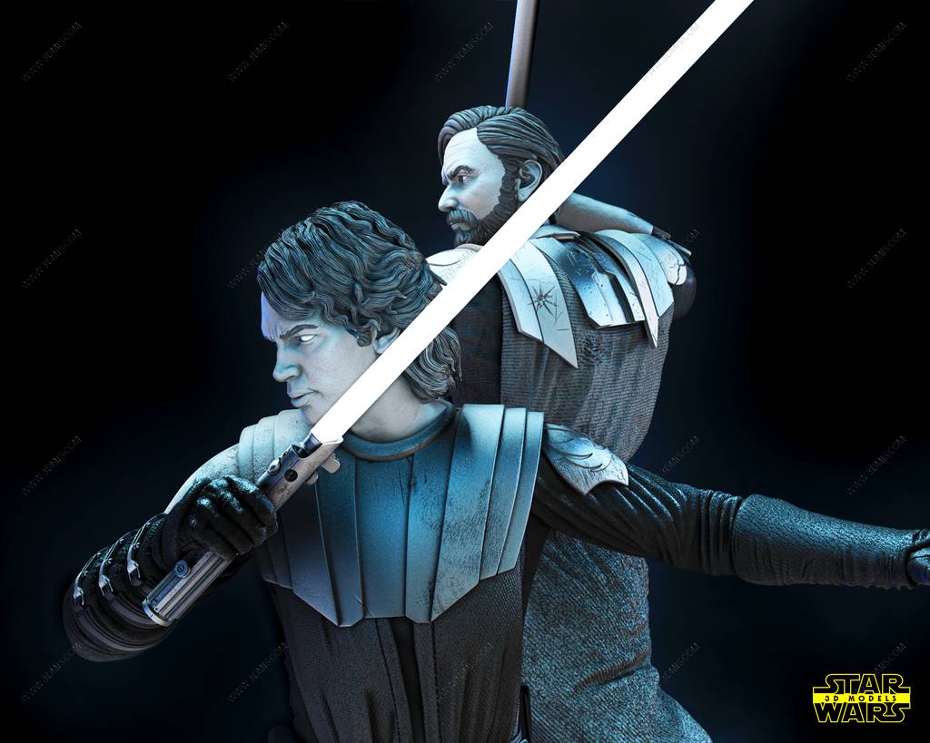P站图纸印象馆 SW3D 星球大战 阿纳金和欧比旺 SW3D 星球大战 阿纳金和欧比旺