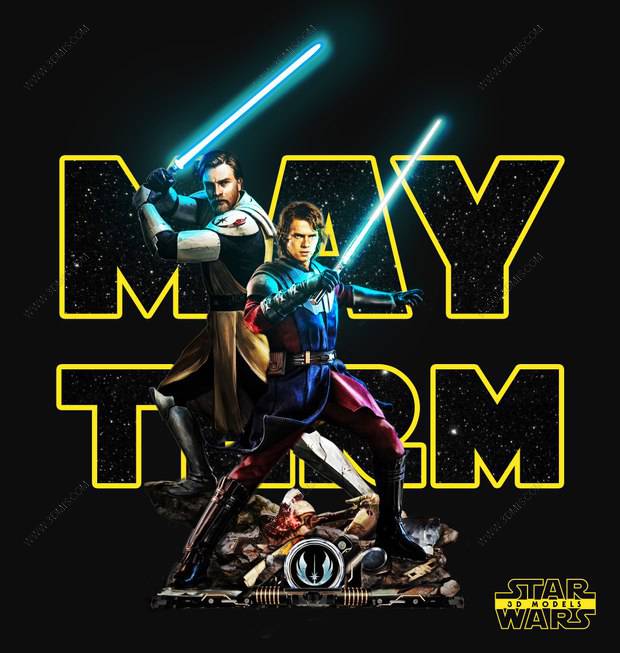 P站图纸印象馆 SW3D 星球大战 阿纳金和欧比旺 SW3D 星球大战 阿纳金和欧比旺