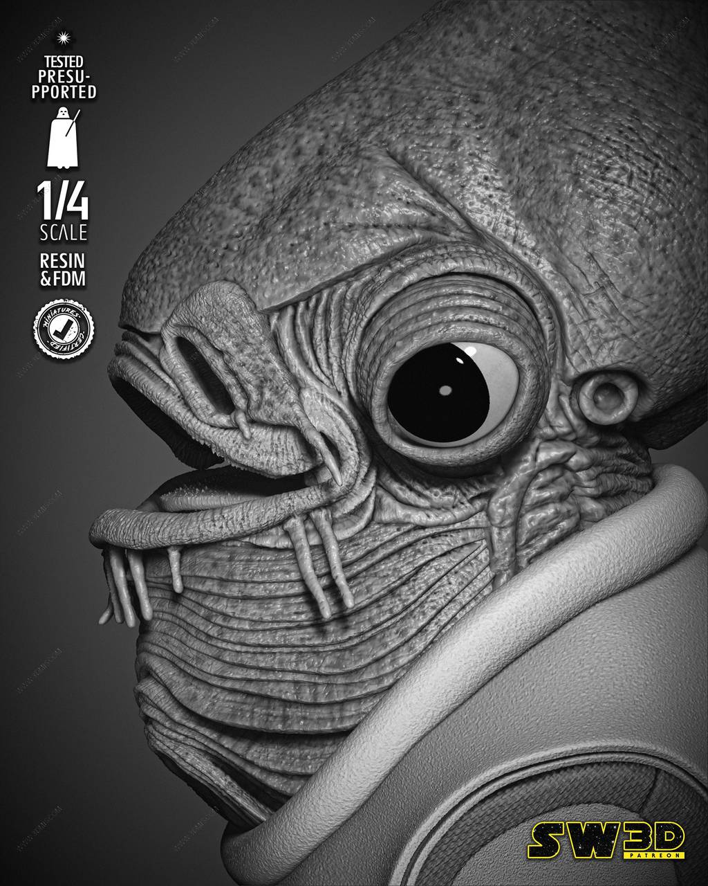 P站图纸印象馆 SW3D 星球大战 贾尔·阿克巴 SW3D 星球大战 贾尔·阿克巴