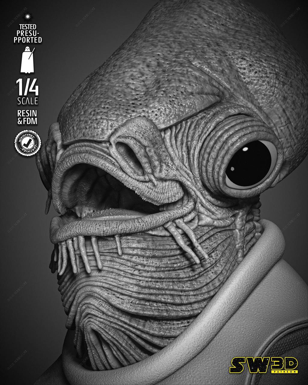 P站图纸印象馆 SW3D 星球大战 贾尔·阿克巴 SW3D 星球大战 贾尔·阿克巴