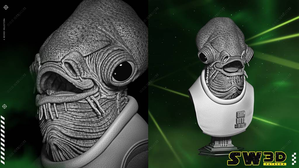 P站图纸印象馆 SW3D 星球大战 贾尔·阿克巴 SW3D 星球大战 贾尔·阿克巴