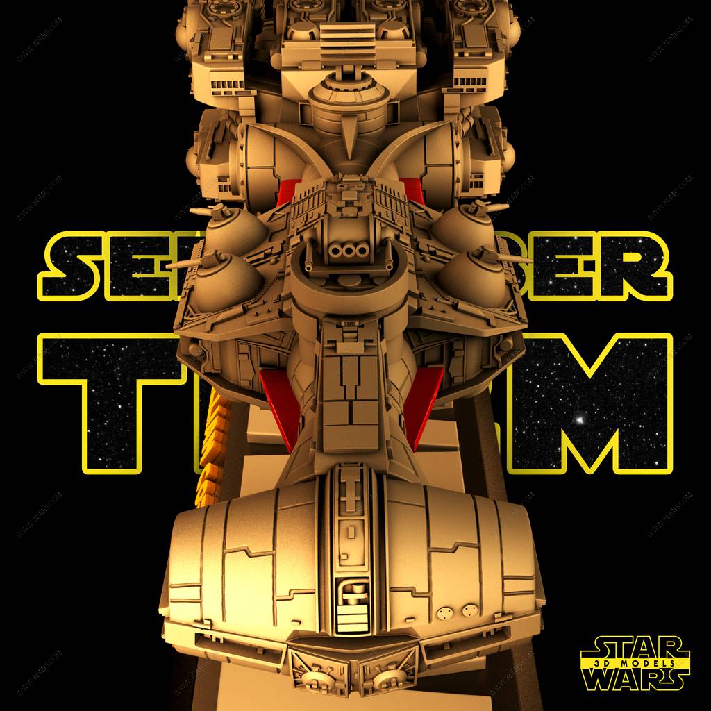 P站图纸印象馆 SW3D 星球大战 CR90星际护卫舰 SW3D 星球大战 CR90星际护卫舰