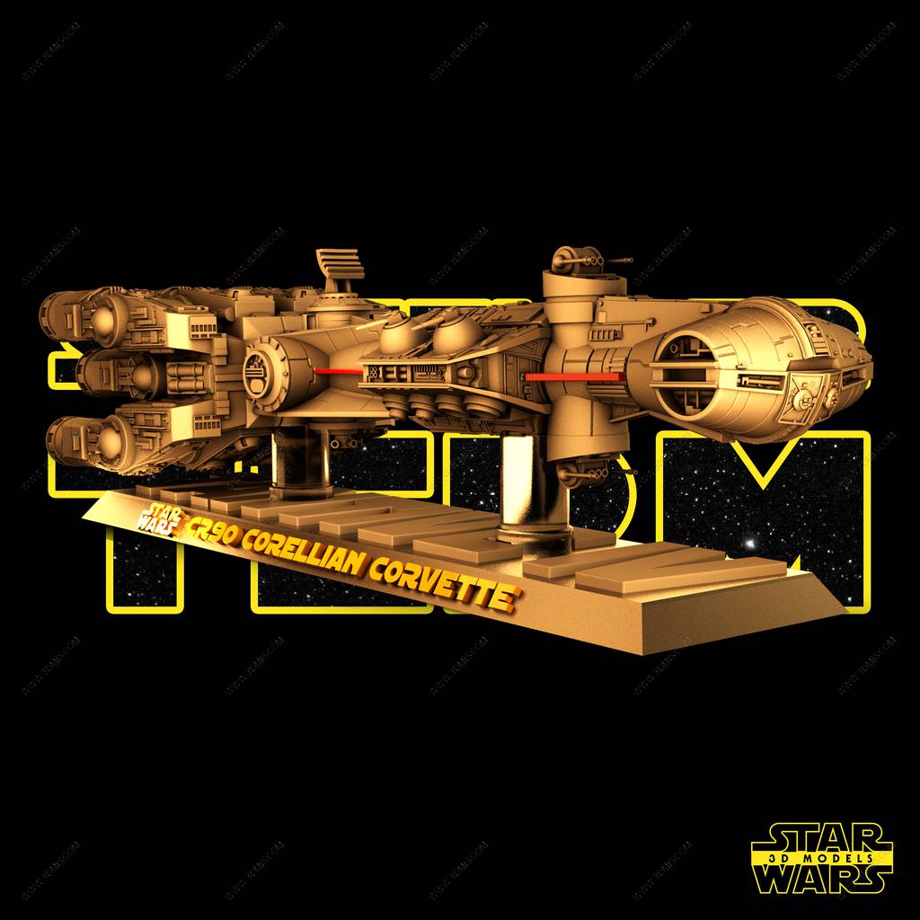 P站图纸印象馆 SW3D 星球大战 CR90星际护卫舰 SW3D 星球大战 CR90星际护卫舰