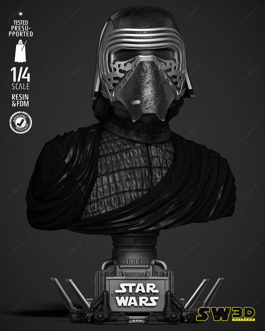 P站图纸印象馆 SW3D 星球大战 凯洛·伦 SW3D 星球大战 凯洛·伦