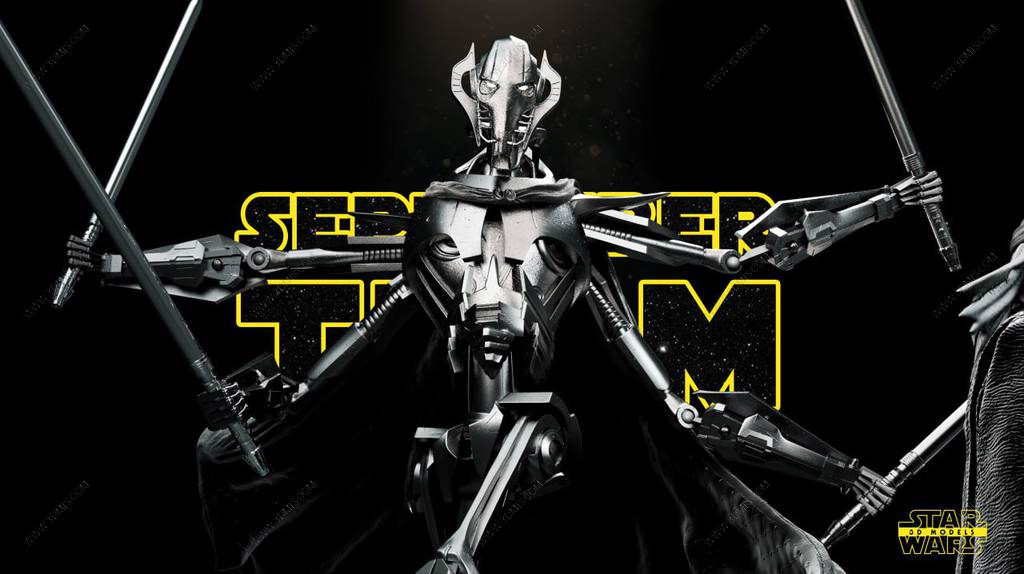 P站图纸印象馆 SW3D 星球大战 格里弗斯将军 SW3D 星球大战 格里弗斯将军