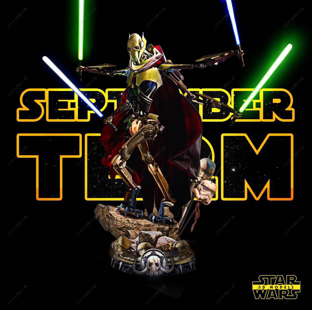 P站图纸印象馆 SW3D 星球大战 格里弗斯将军 SW3D 星球大战 格里弗斯将军