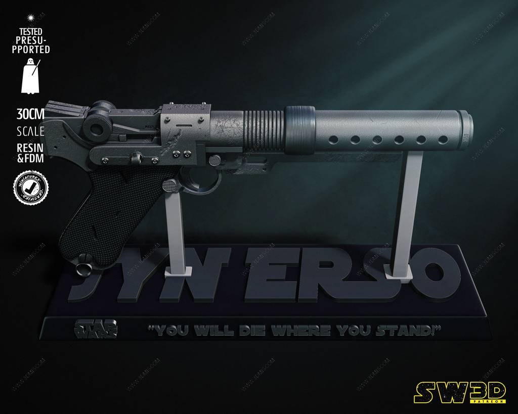 P站图纸印象馆 SW3D 星球大战 A-180爆能枪 SW3D 星球大战 A-180爆能枪