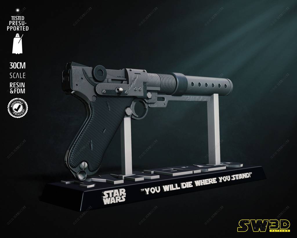 P站图纸印象馆 SW3D 星球大战 A-180爆能枪 SW3D 星球大战 A-180爆能枪