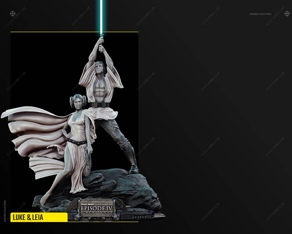 P站图纸印象馆 SW3D 星球大战 卢克和莱娅·奥加纳·索罗 SW3D 星球大战 卢克和莱娅·奥加纳·索罗