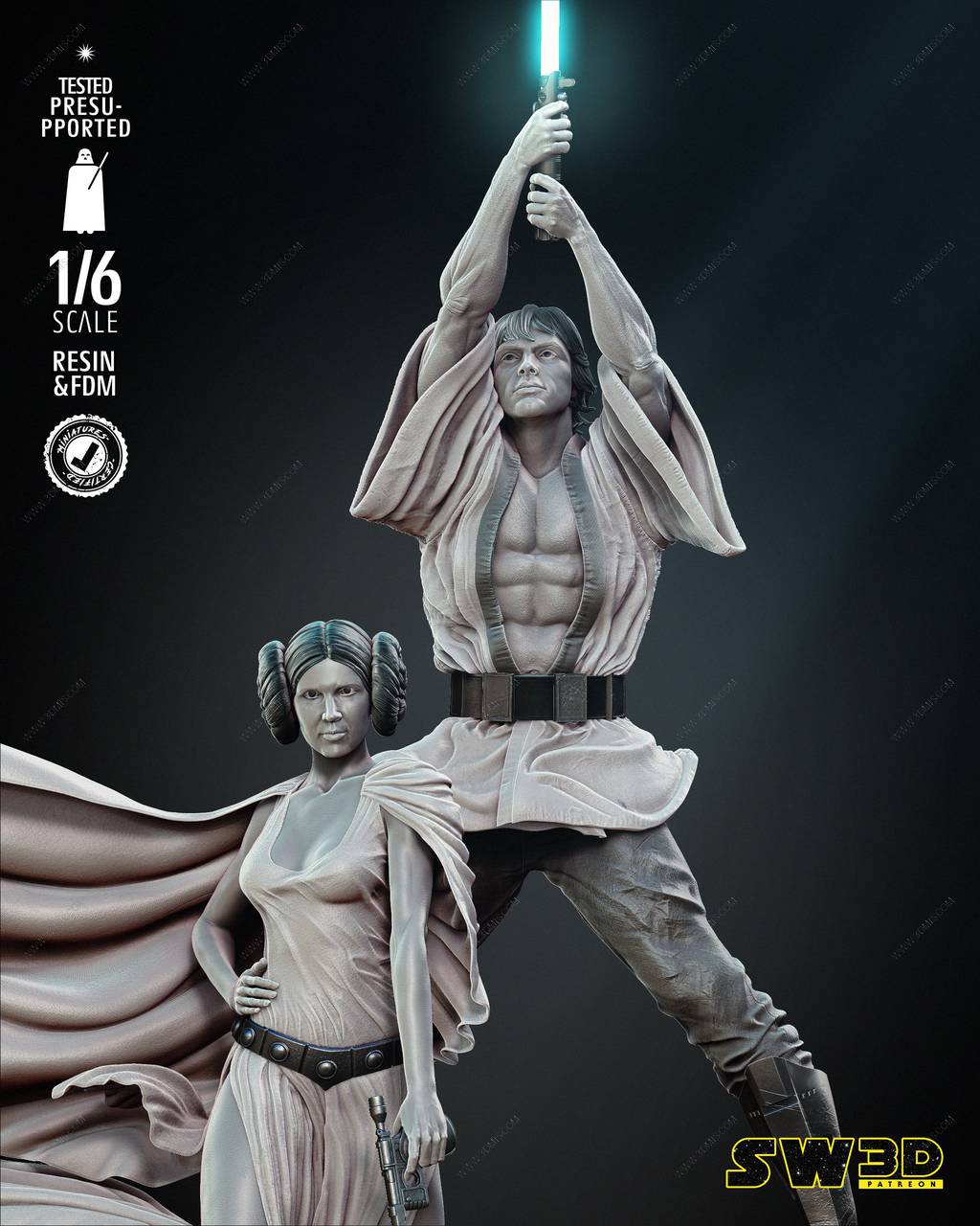 P站图纸印象馆 SW3D 星球大战 卢克和莱娅·奥加纳·索罗 SW3D 星球大战 卢克和莱娅·奥加纳·索罗