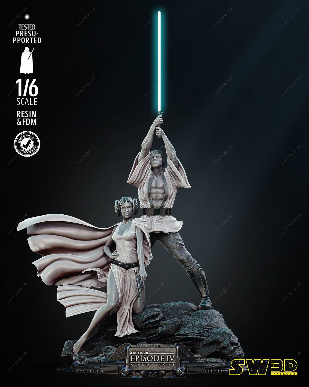 P站图纸印象馆 SW3D 星球大战 卢克和莱娅·奥加纳·索罗 SW3D 星球大战 卢克和莱娅·奥加纳·索罗