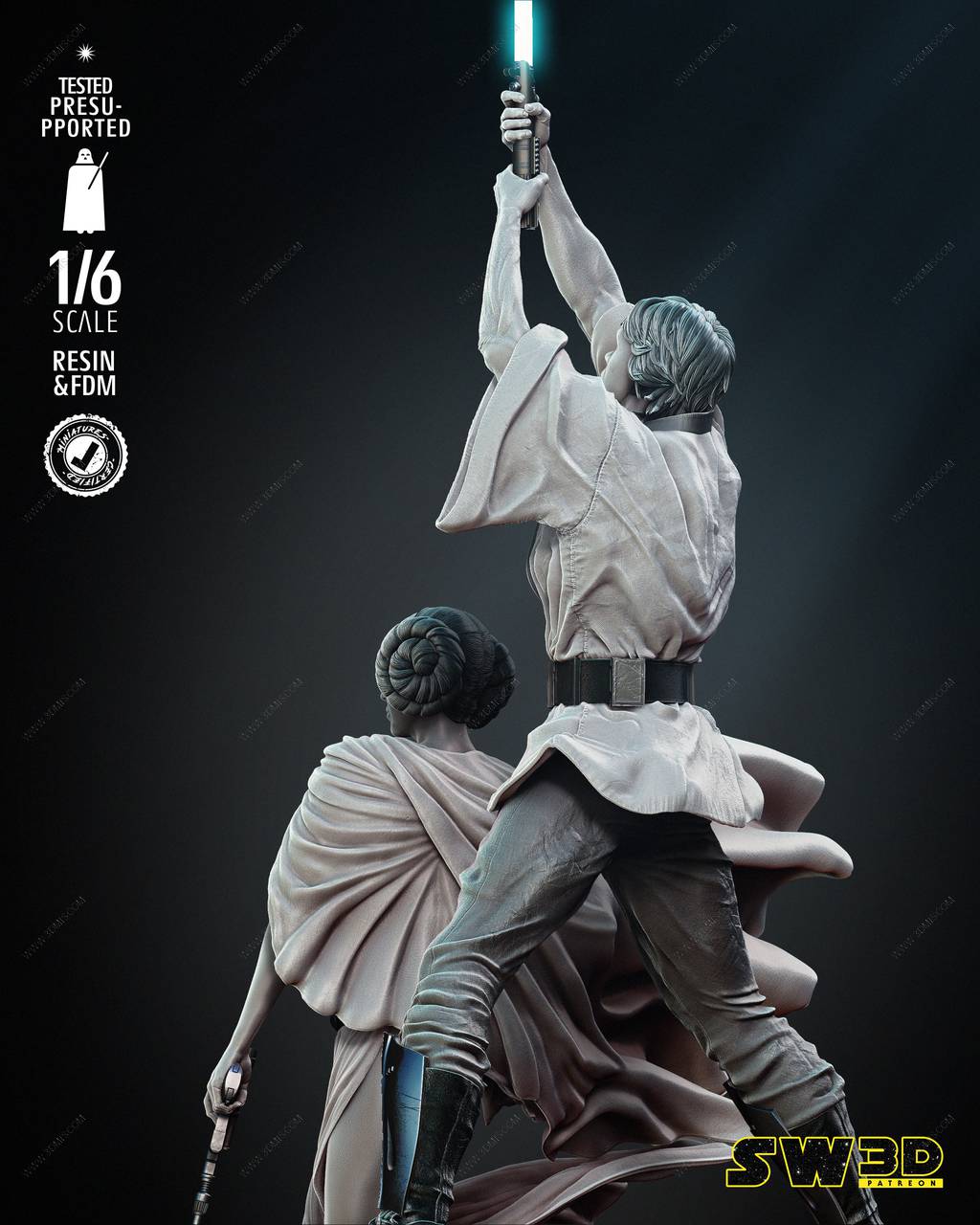 P站图纸印象馆 SW3D 星球大战 卢克和莱娅·奥加纳·索罗 SW3D 星球大战 卢克和莱娅·奥加纳·索罗