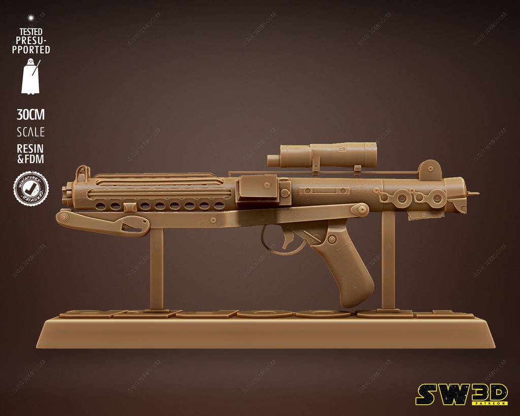 P站图纸印象馆 SW3D 星球大战 E-11爆能步枪 SW3D 星球大战 E-11爆能步枪