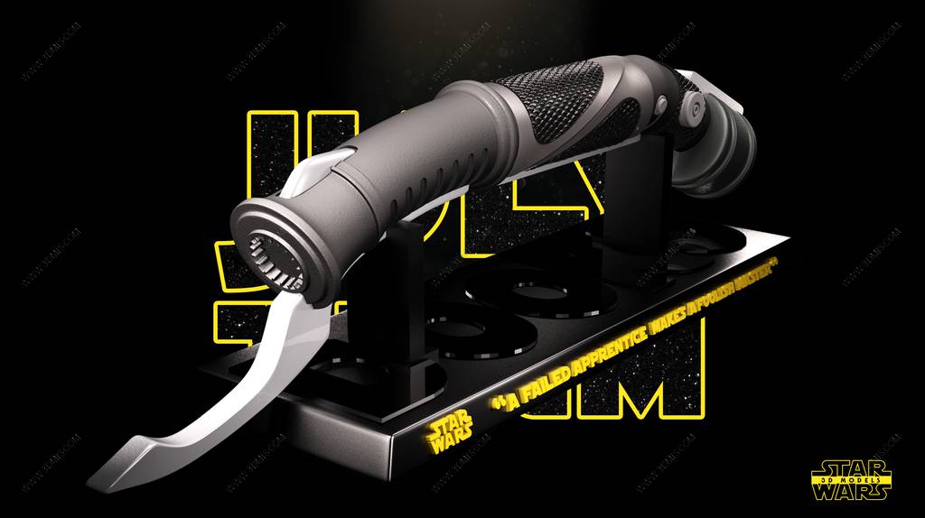 P站图纸印象馆 SW3D 星球大战 杜库伯爵利剑和博斯克武器 SW3D 星球大战 杜库伯爵利剑和博斯克武器