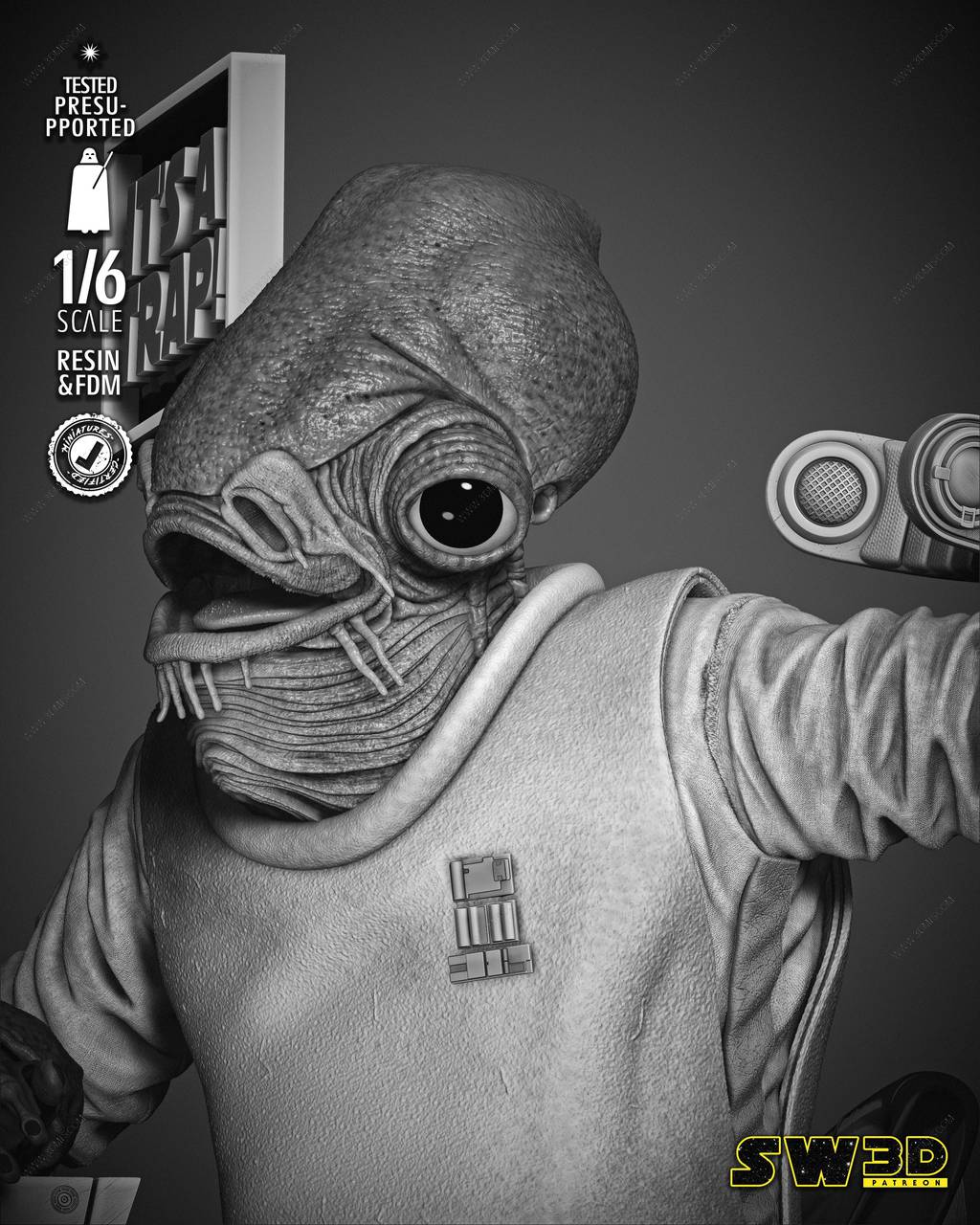 P站图纸印象馆 SW3D 星球大战 贾尔·阿克巴 SW3D 星球大战 贾尔·阿克巴