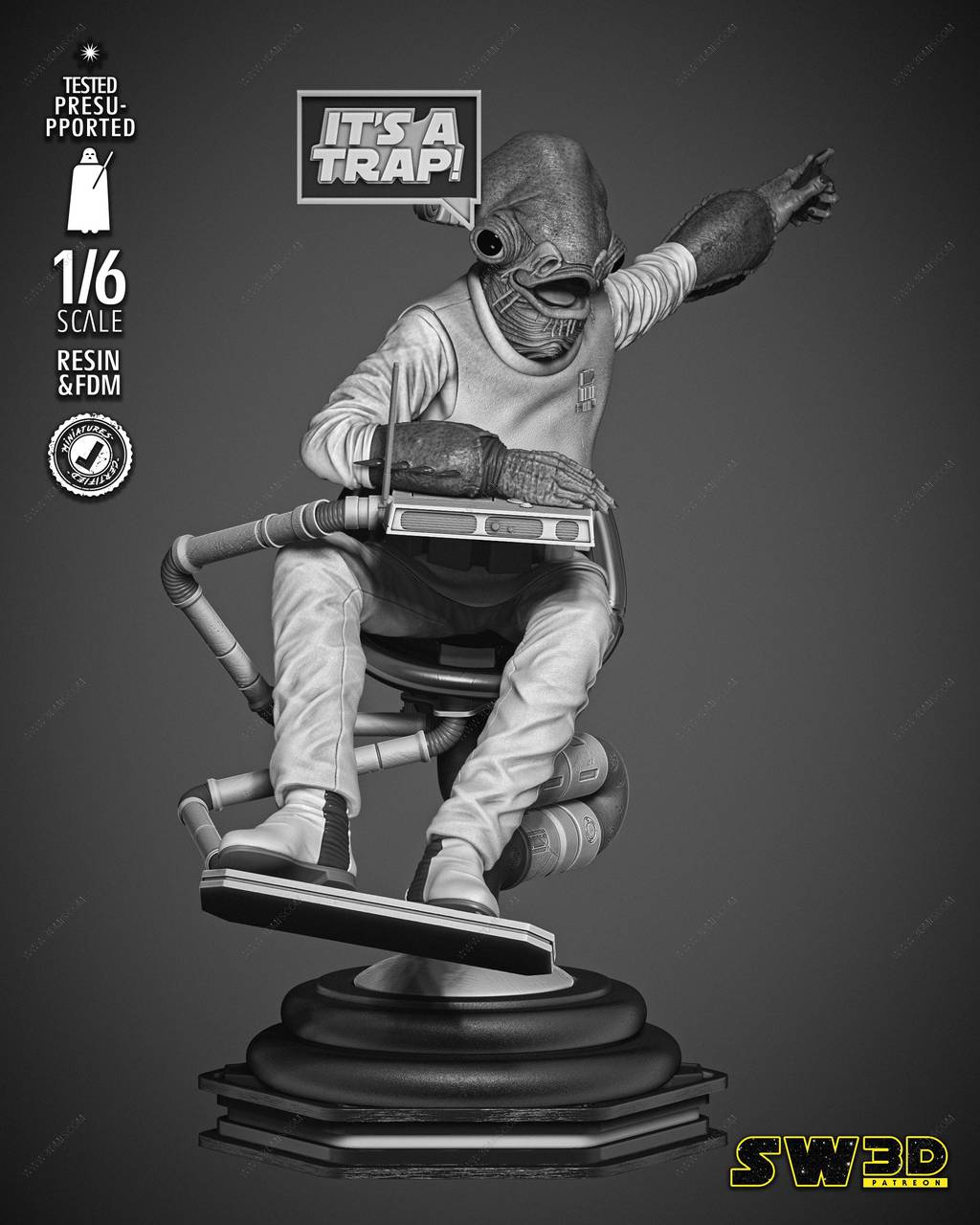 P站图纸印象馆 SW3D 星球大战 贾尔·阿克巴 SW3D 星球大战 贾尔·阿克巴