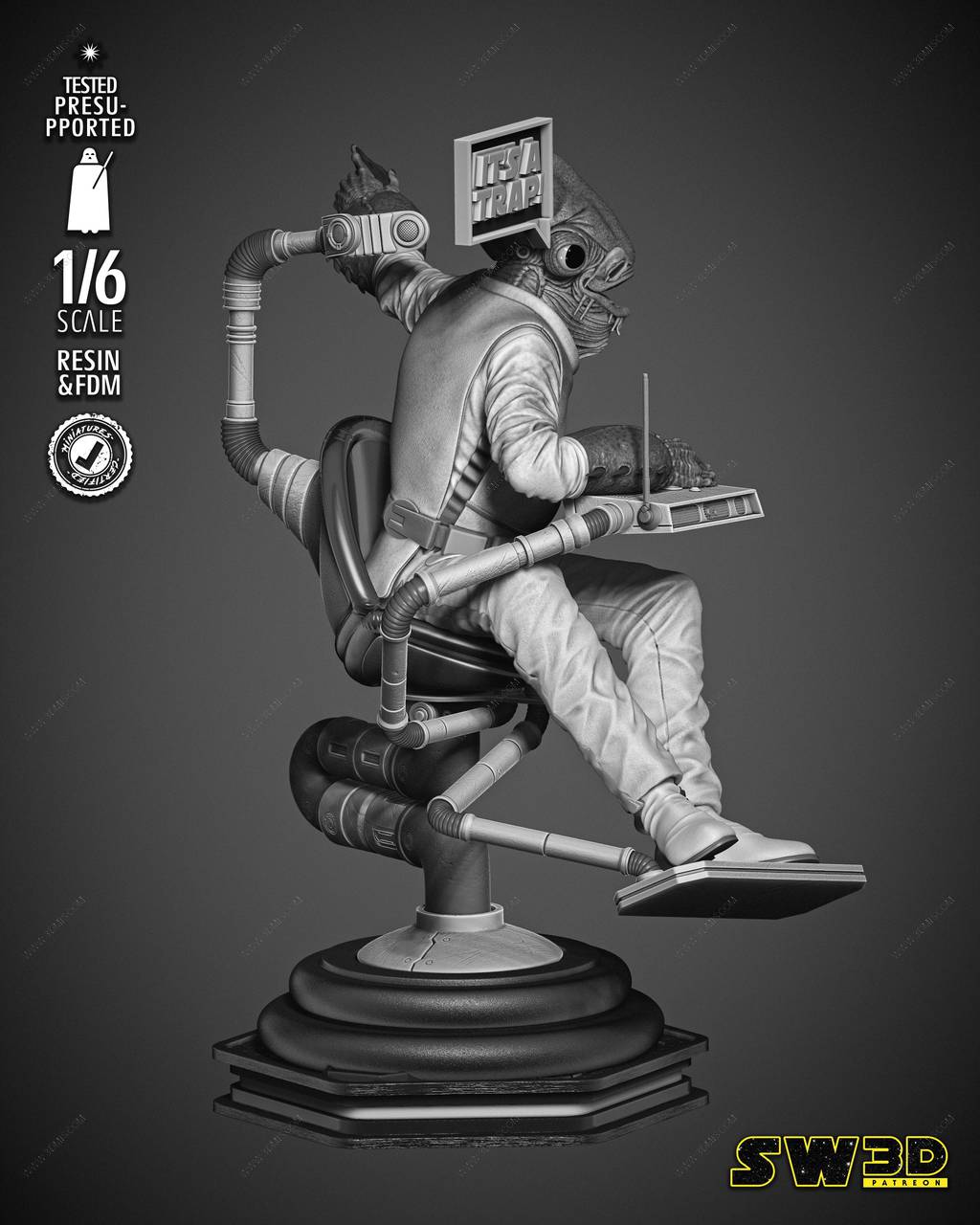 P站图纸印象馆 SW3D 星球大战 贾尔·阿克巴 SW3D 星球大战 贾尔·阿克巴