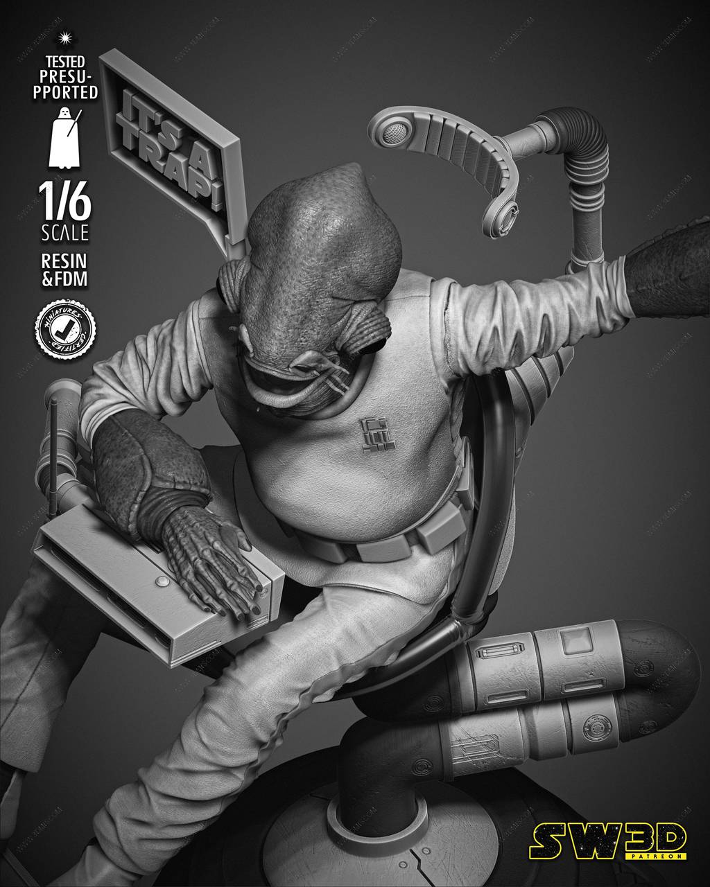 P站图纸印象馆 SW3D 星球大战 贾尔·阿克巴 SW3D 星球大战 贾尔·阿克巴