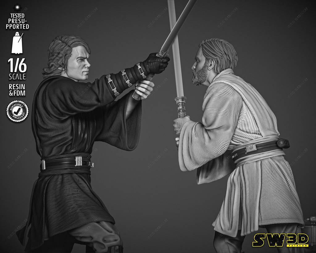 P站图纸印象馆 SW3D 星球大战 欧比旺·克诺比和阿纳金·天行者 SW3D 星球大战 欧比旺·克诺比和阿纳金·天行者