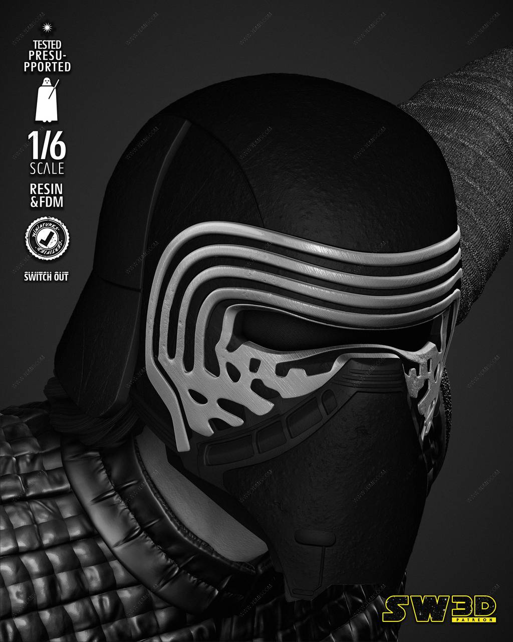 P站图纸印象馆 SW3D 星球大战 凯洛·伦 SW3D 星球大战 凯洛·伦