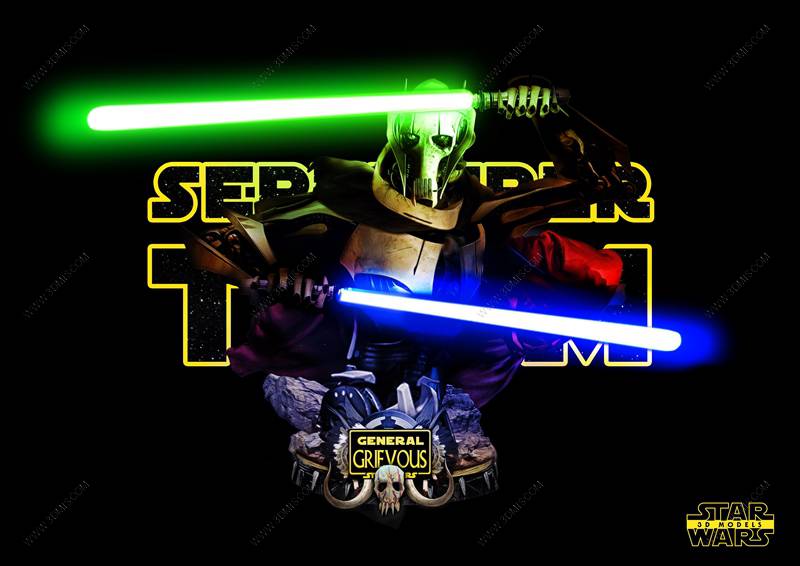 P站图纸印象馆 SW3D 星球大战 格里弗斯将军 SW3D 星球大战 格里弗斯将军