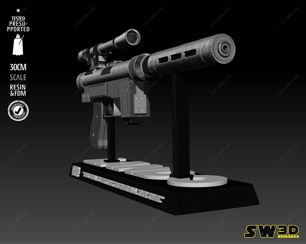 P站图纸印象馆 SW3D 星球大战 蓝道·卡利森的SE-14爆能枪 SW3D 星球大战 蓝道·卡利森的SE-14爆能枪