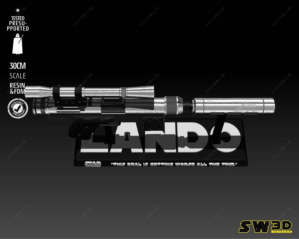 P站图纸印象馆 SW3D 星球大战 蓝道·卡利森的SE-14爆能枪 SW3D 星球大战 蓝道·卡利森的SE-14爆能枪