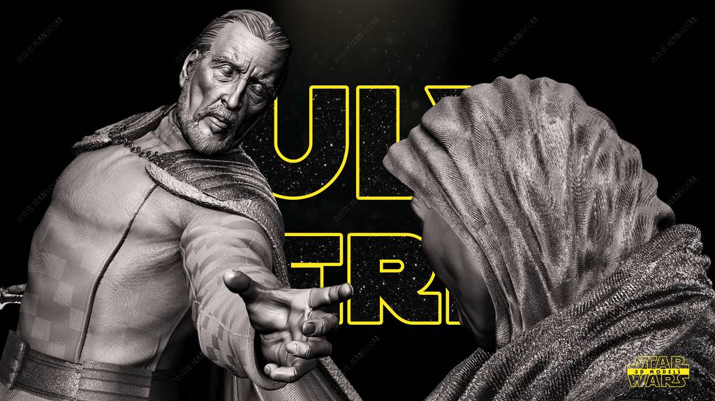 P站图纸印象馆 SW3D 星球大战 杜库伯爵 SW3D 星球大战 杜库伯爵