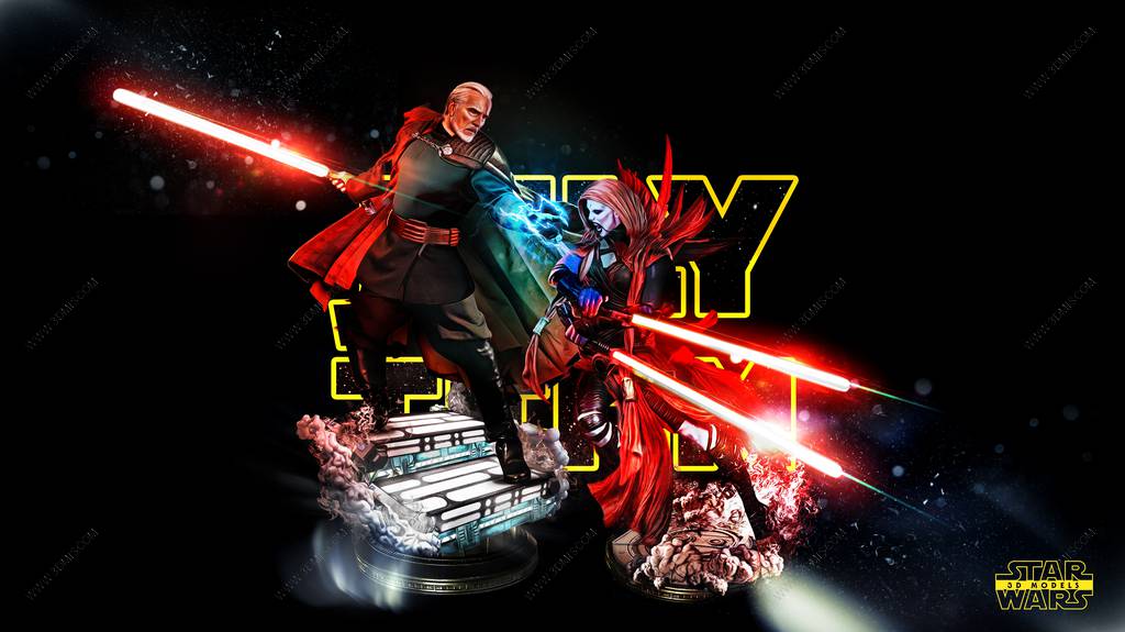 P站图纸印象馆 SW3D 星球大战 杜库伯爵 SW3D 星球大战 杜库伯爵