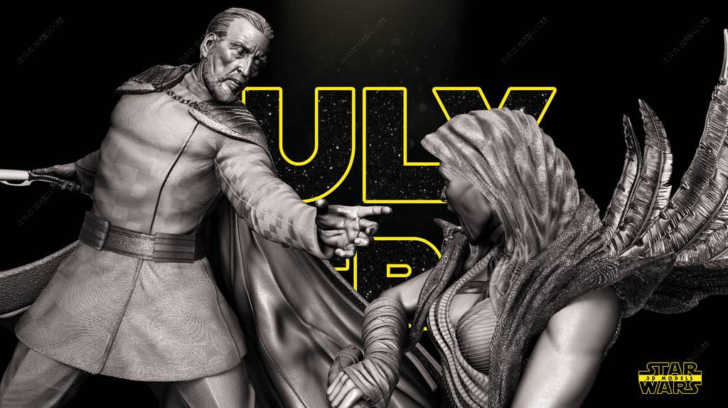 P站图纸印象馆 SW3D 星球大战 杜库伯爵 SW3D 星球大战 杜库伯爵