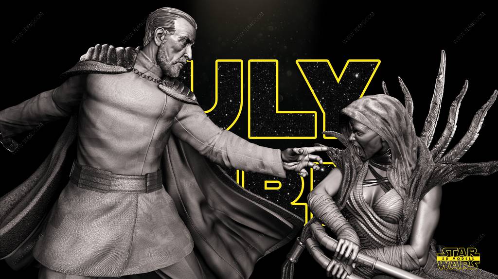 P站图纸印象馆 SW3D 星球大战 杜库伯爵 SW3D 星球大战 杜库伯爵