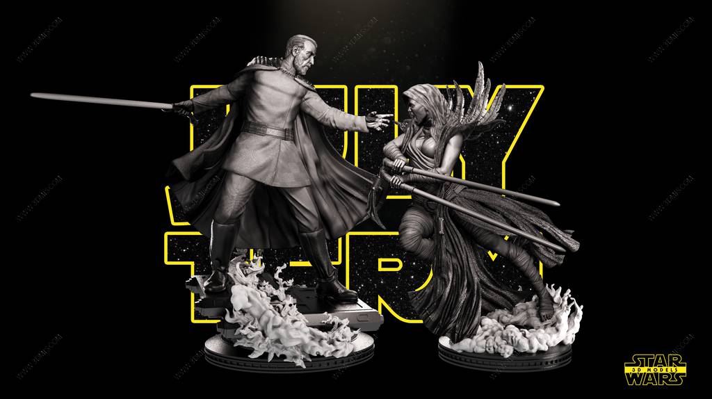 P站图纸印象馆 SW3D 星球大战 杜库伯爵 SW3D 星球大战 杜库伯爵