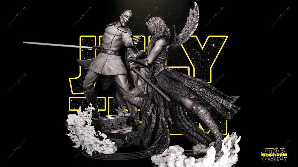 P站图纸印象馆 SW3D 星球大战 杜库伯爵 SW3D 星球大战 杜库伯爵