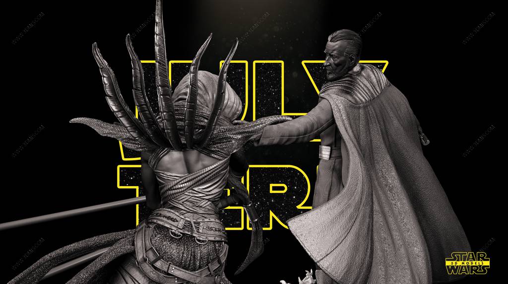 P站图纸印象馆 SW3D 星球大战 杜库伯爵 SW3D 星球大战 杜库伯爵