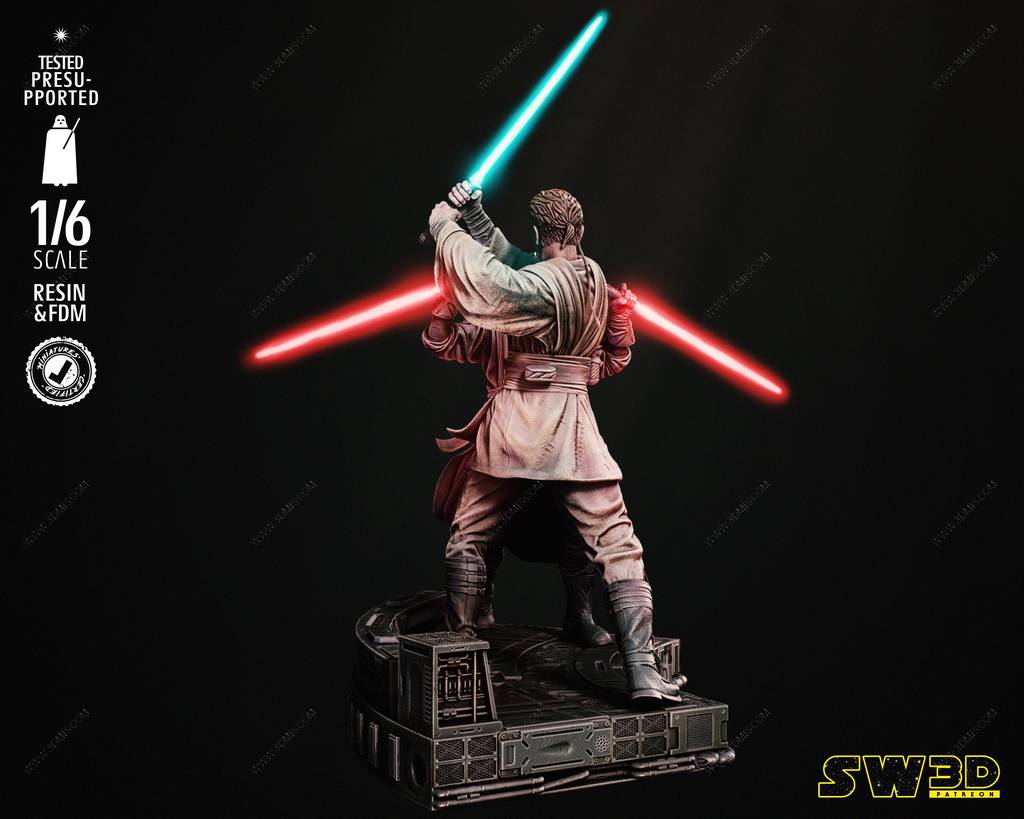 P站图纸印象馆 SW3D 星球大战 欧比旺对战达斯·摩尔 SW3D 星球大战 欧比旺对战达斯·摩尔