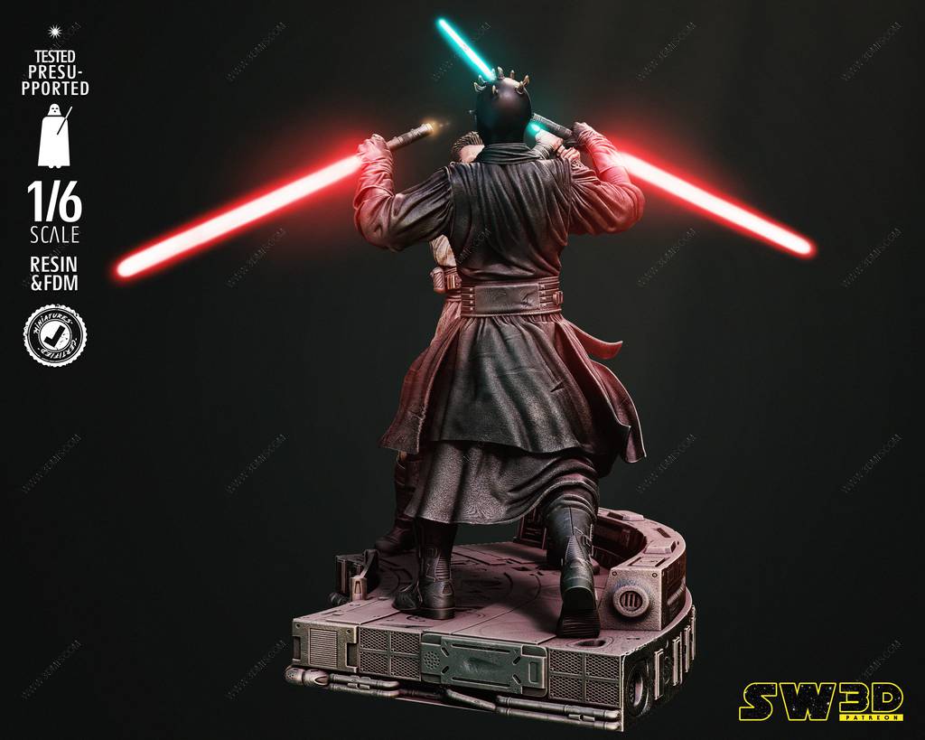 P站图纸印象馆 SW3D 星球大战 欧比旺对战达斯·摩尔 SW3D 星球大战 欧比旺对战达斯·摩尔