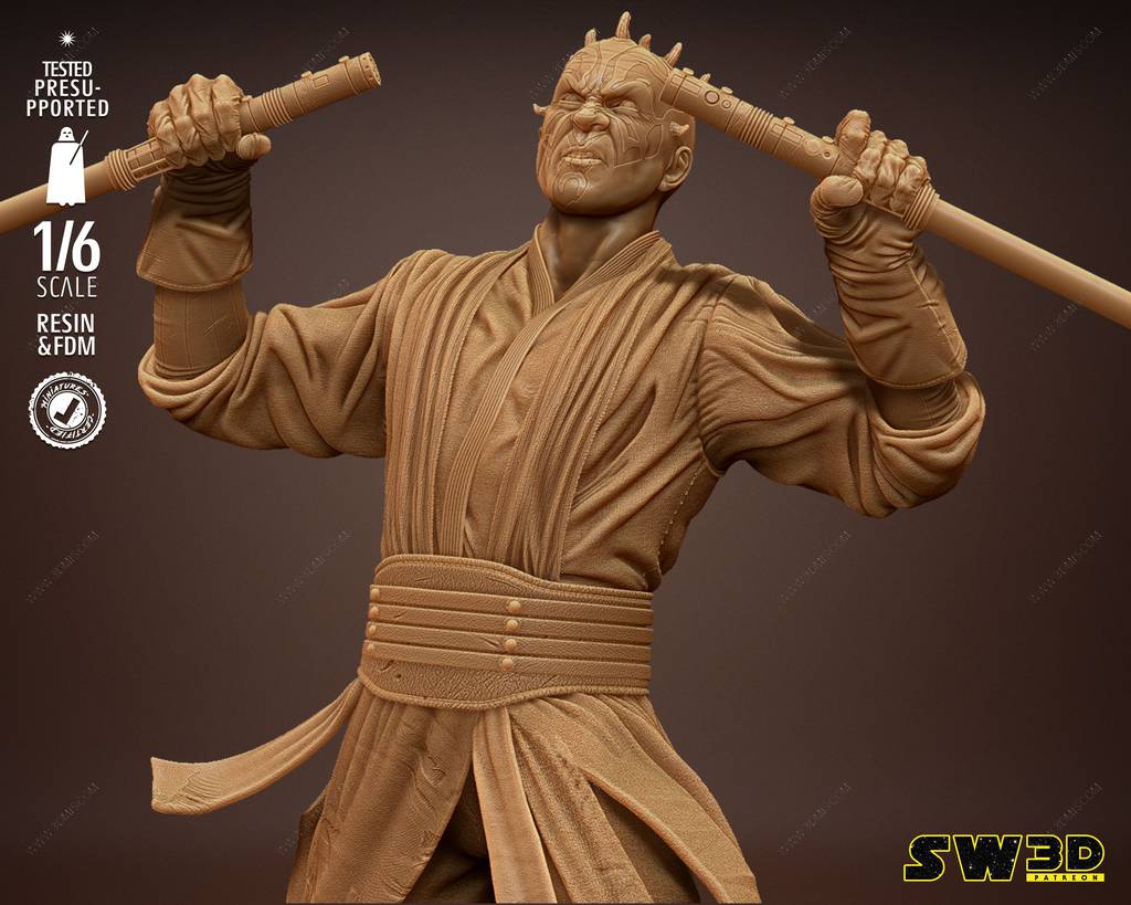 P站图纸印象馆 SW3D 星球大战 欧比旺对战达斯·摩尔 SW3D 星球大战 欧比旺对战达斯·摩尔