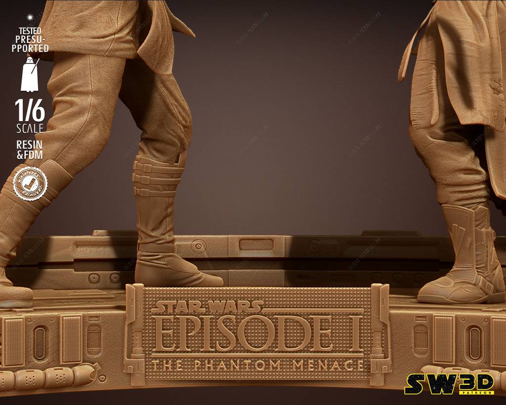 P站图纸印象馆 SW3D 星球大战 欧比旺对战达斯·摩尔 SW3D 星球大战 欧比旺对战达斯·摩尔