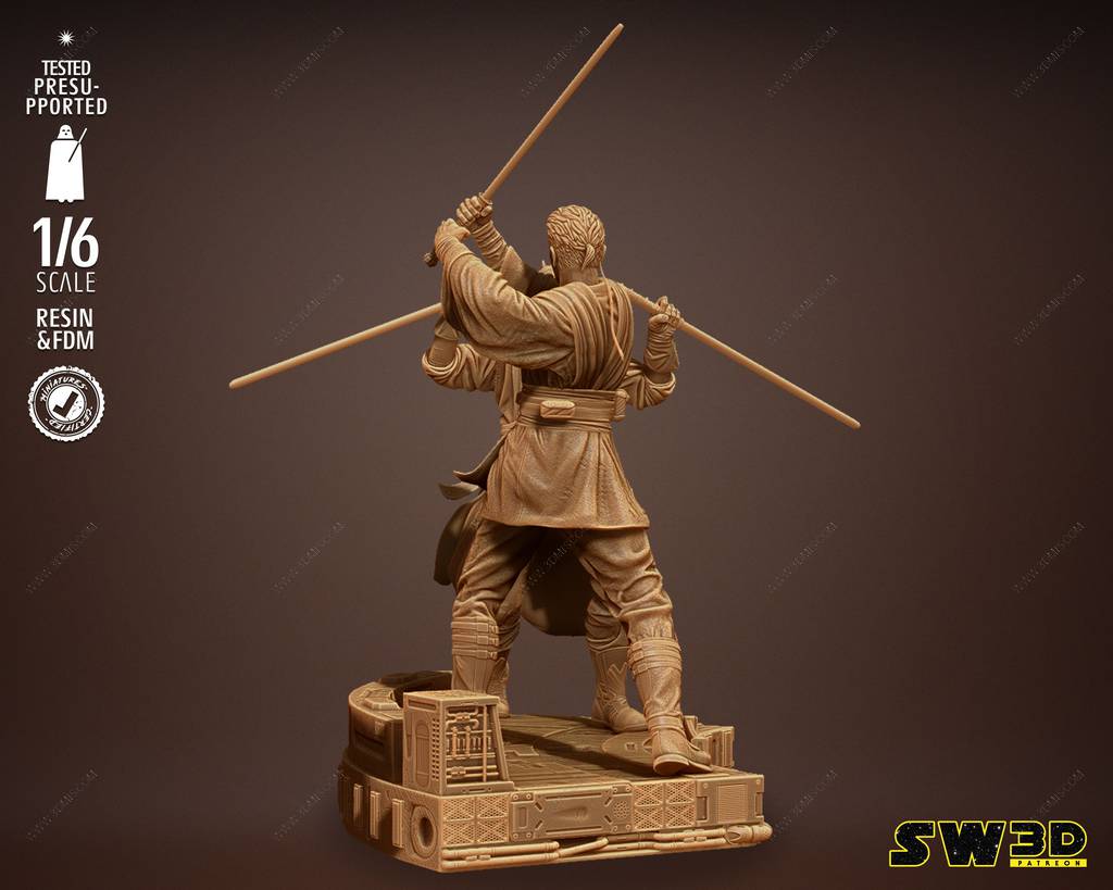 P站图纸印象馆 SW3D 星球大战 欧比旺对战达斯·摩尔 SW3D 星球大战 欧比旺对战达斯·摩尔