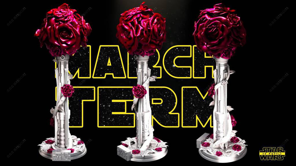 P站图纸印象馆 SW3D 星球大战 光剑花瓶雕塑 SW3D 星球大战 光剑花瓶雕塑