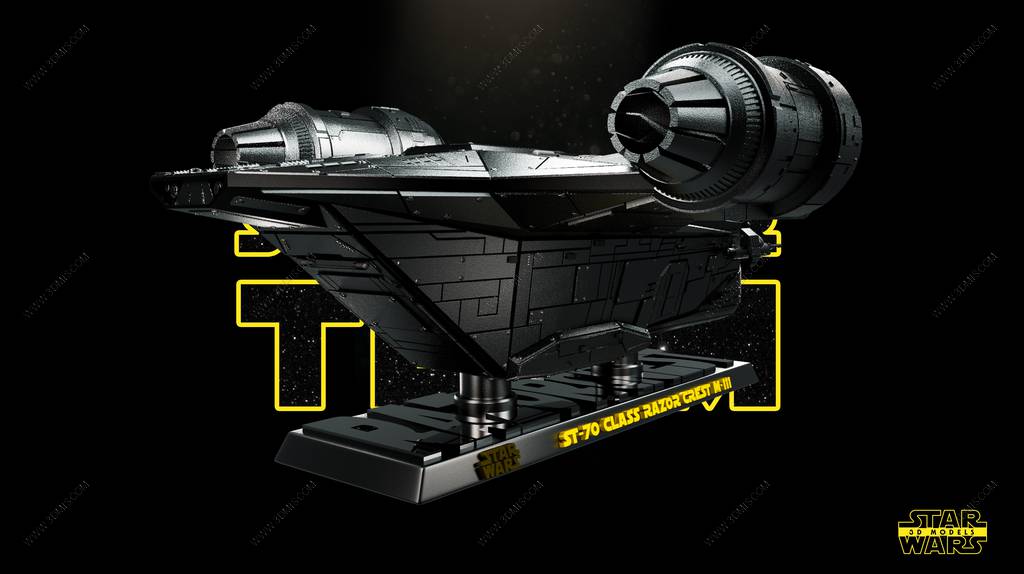 P站图纸印象馆 SW3D 星球大战 剃刀冠号 SW3D 星球大战 剃刀冠号