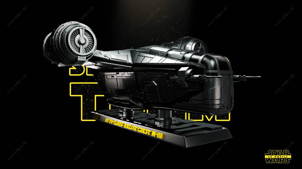 P站图纸印象馆 SW3D 星球大战 剃刀冠号 SW3D 星球大战 剃刀冠号