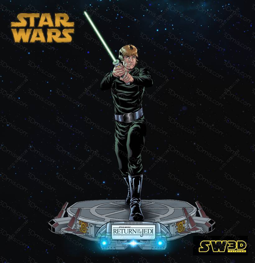 P站图纸印象馆 SW3D 星球大战 卢克和达斯·维德 SW3D 星球大战 卢克和达斯·维德