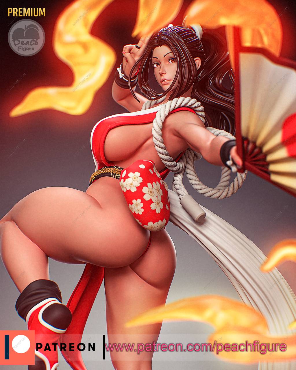 P站图纸印象馆 Peach Figure 拳皇 不知火舞 Peach Figure 拳皇 不知火舞