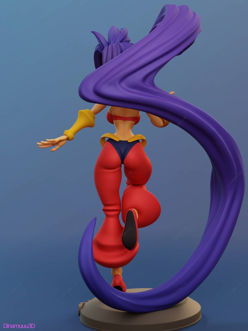 P站图纸印象馆 Dinamuuu 3D 半精灵英雄 桑塔 Dinamuuu 3D 半精灵英雄 桑塔