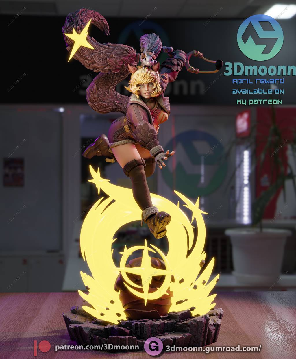 P站图纸印象馆 3Dmoonn 漫威 松鼠妹 3Dmoonn 漫威 松鼠妹