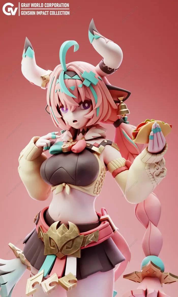 P站图纸印象馆 GrayWorld 原神 瓦雷莎 GrayWorld 原神 瓦雷莎