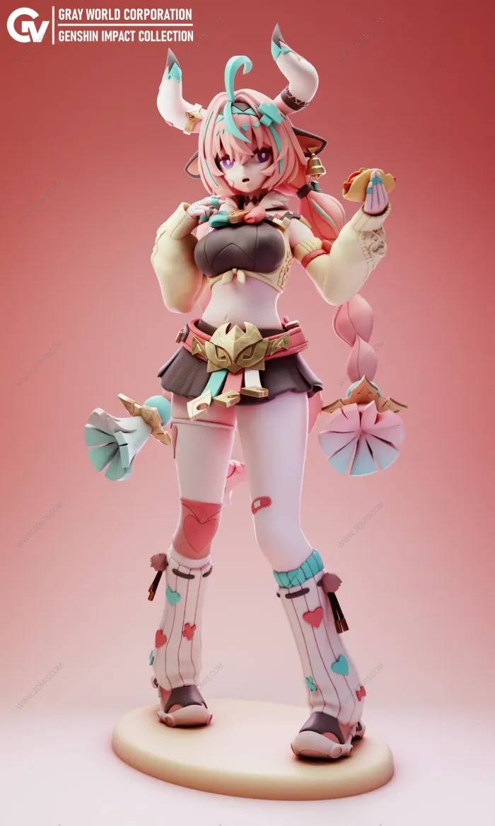 P站图纸印象馆 GrayWorld 原神 瓦雷莎 GrayWorld 原神 瓦雷莎